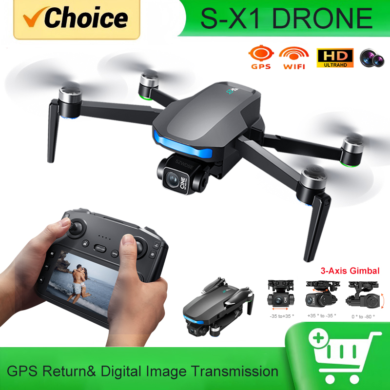 Drone Camera Hd - Drone GPS S-X1 MAX dengan Gimbal