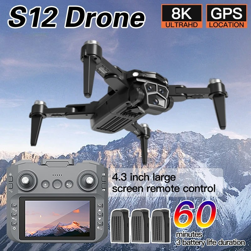Drone Camera Professional - Drone S12 asli, kamera HD profesional