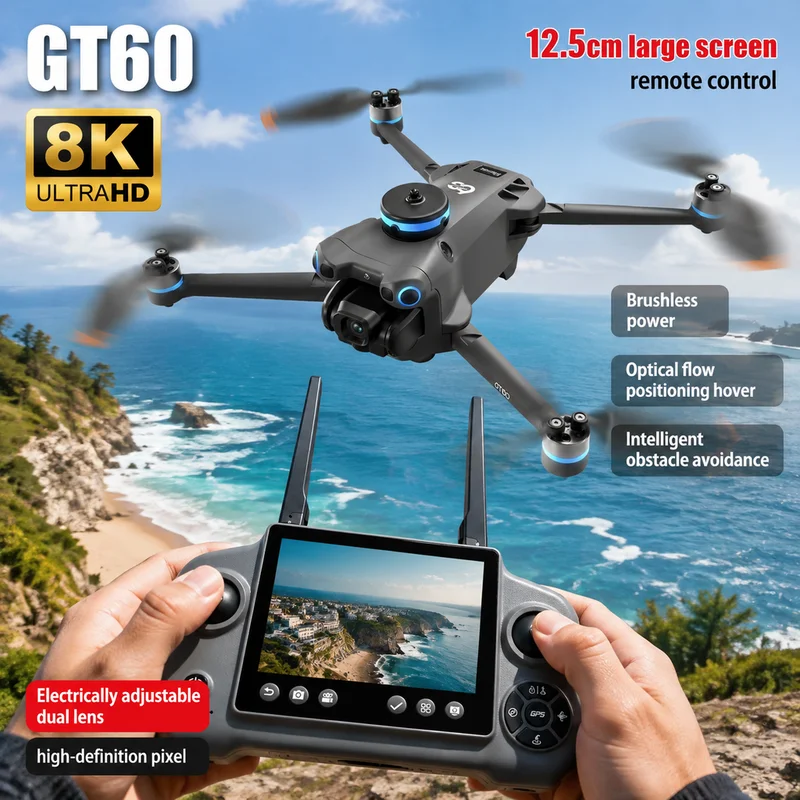 Drone Camera Night Vision - Drone Mini GT60 BARU Kamera Ganda