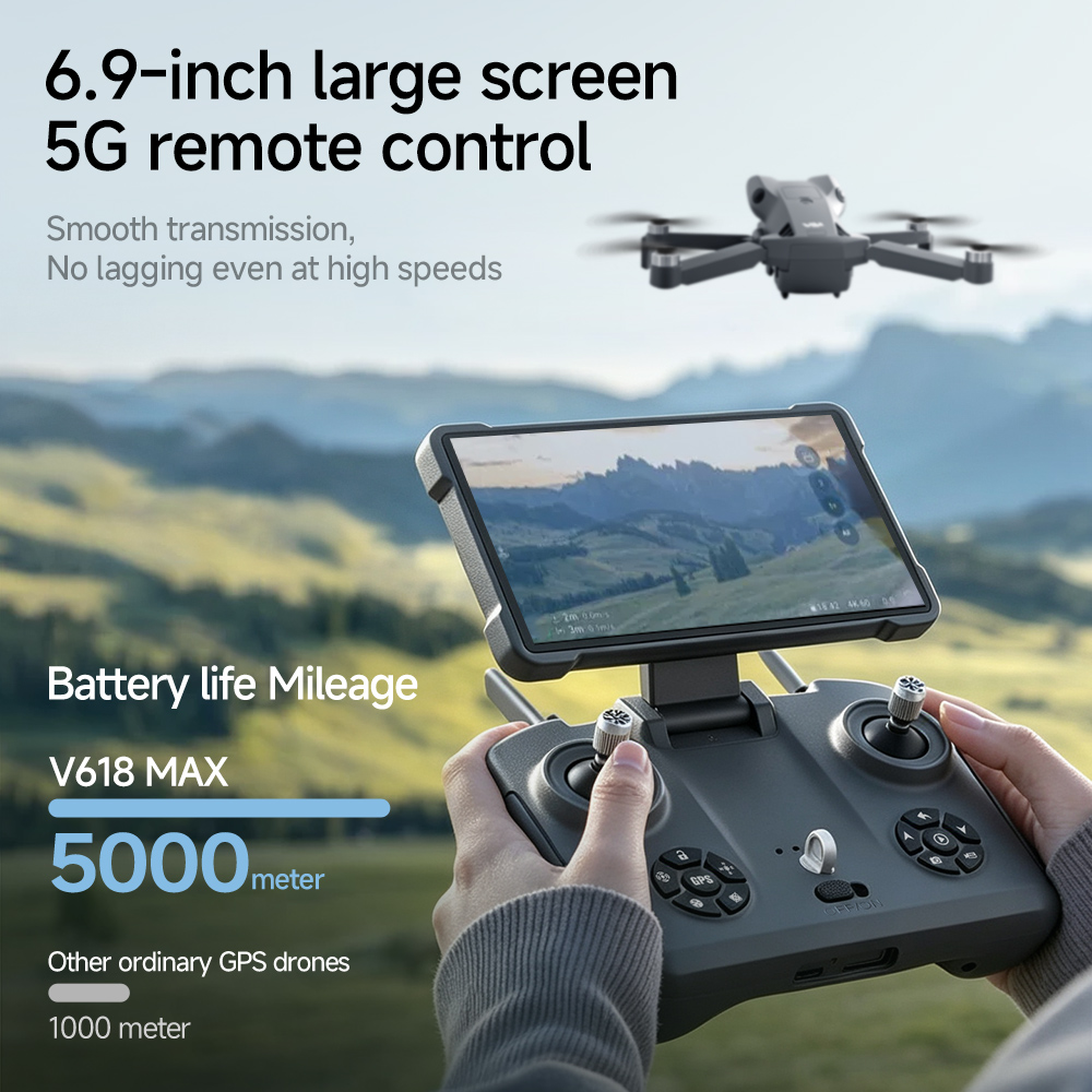 Drone Lipat V618 MAX GPS Layar - Drone Camera Professional ulasan dan harga